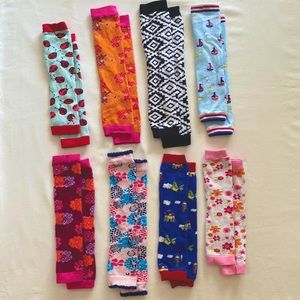 Set of 8 cute pairs of leg warmers. Size 2-8